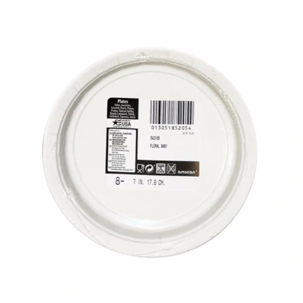 AMSCAN Floral Dessert Plates 8 Per Package